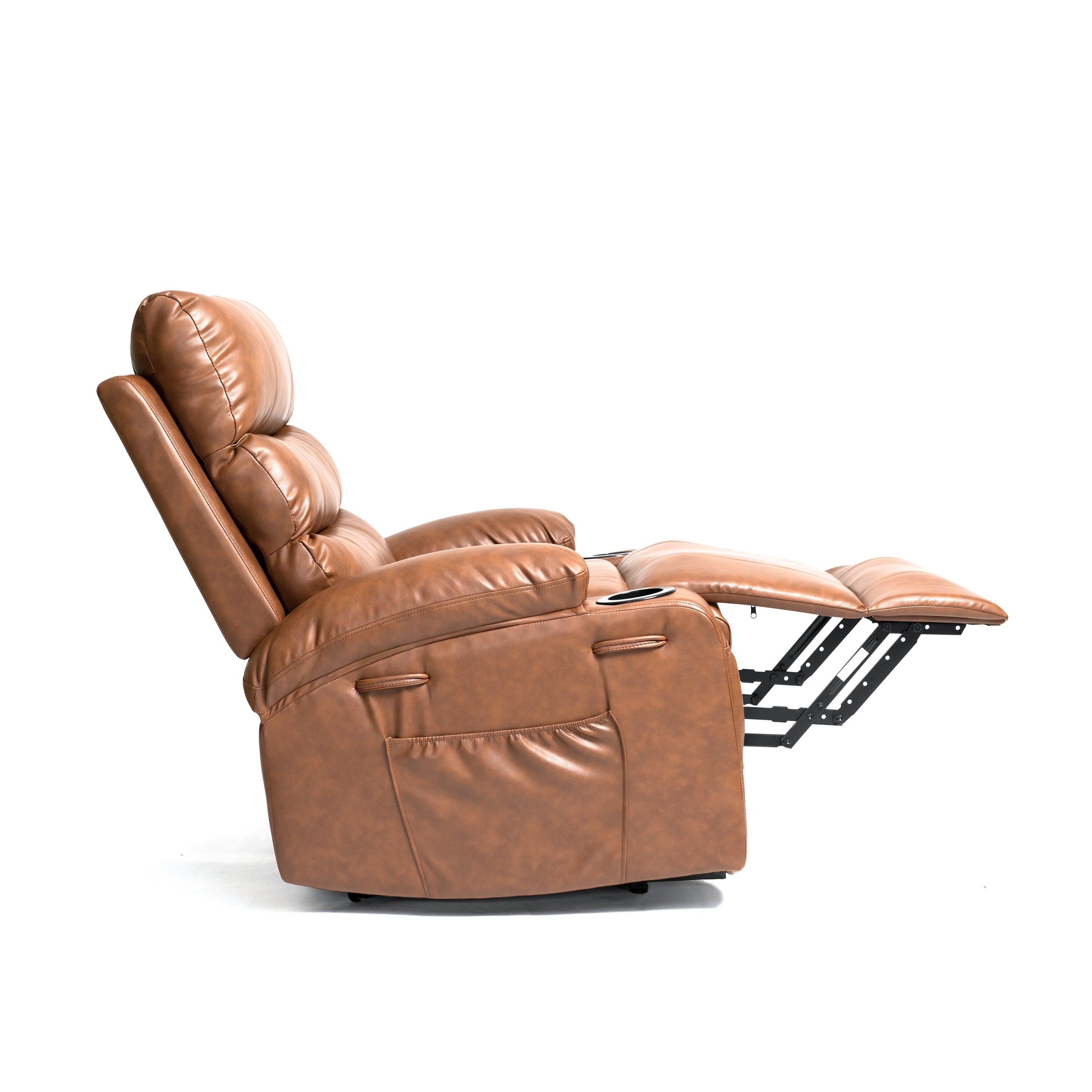 21W Large Size Electric Power Lift Recliner,8 Point Vibration Massage And Lumber Heat,Remote Control,Side Pockets,Cup Holders