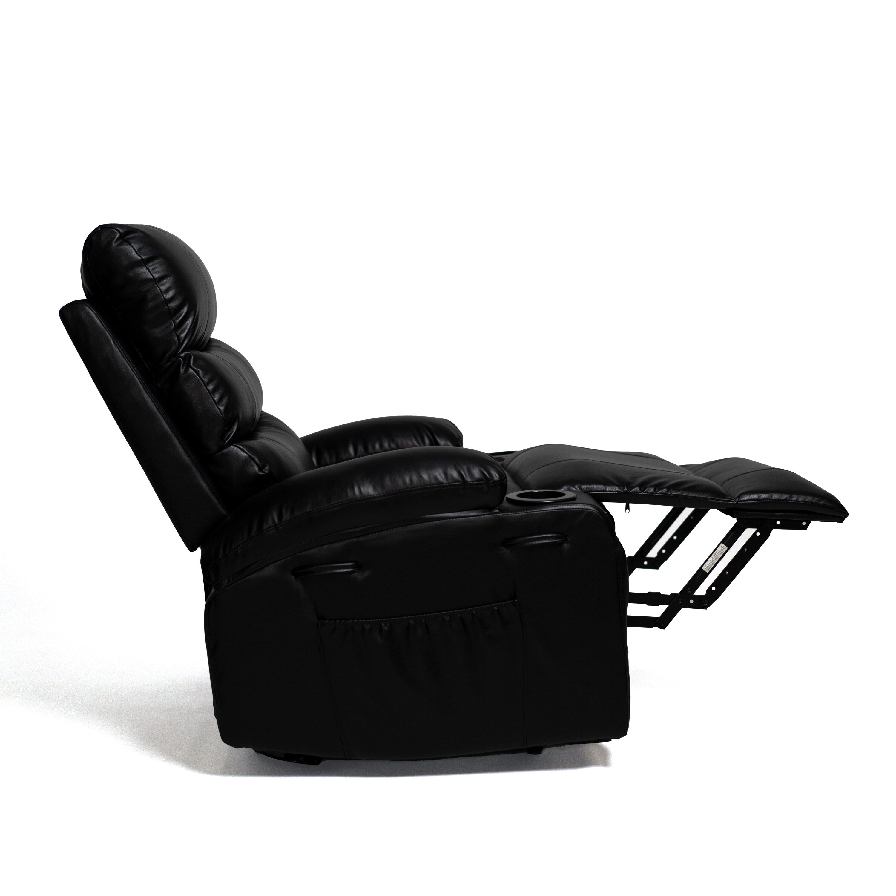 21W Large Size Electric Power Lift Recliner,8 Point Vibration Massage And Lumber Heat,Remote Control,Side Pockets,Cup Holders