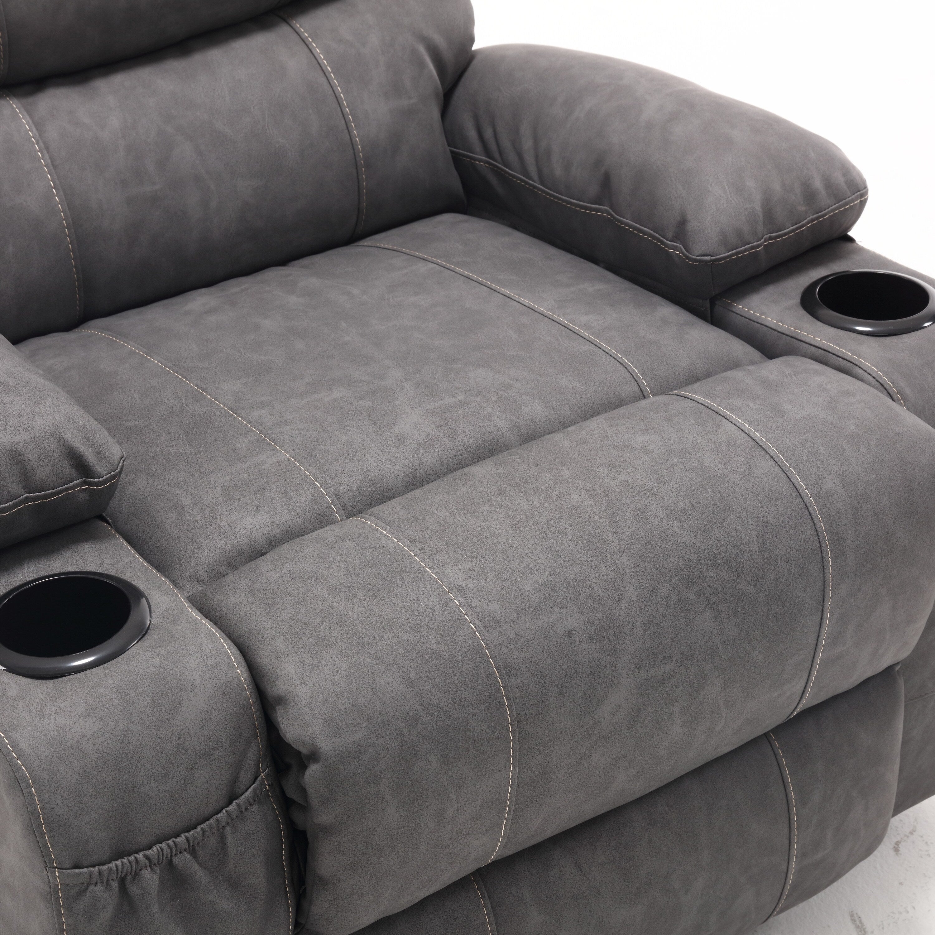 21W Large Size Electric Power Lift Recliner,8 Point Vibration Massage And Lumber Heat,Remote Control,Side Pockets,Cup Holders