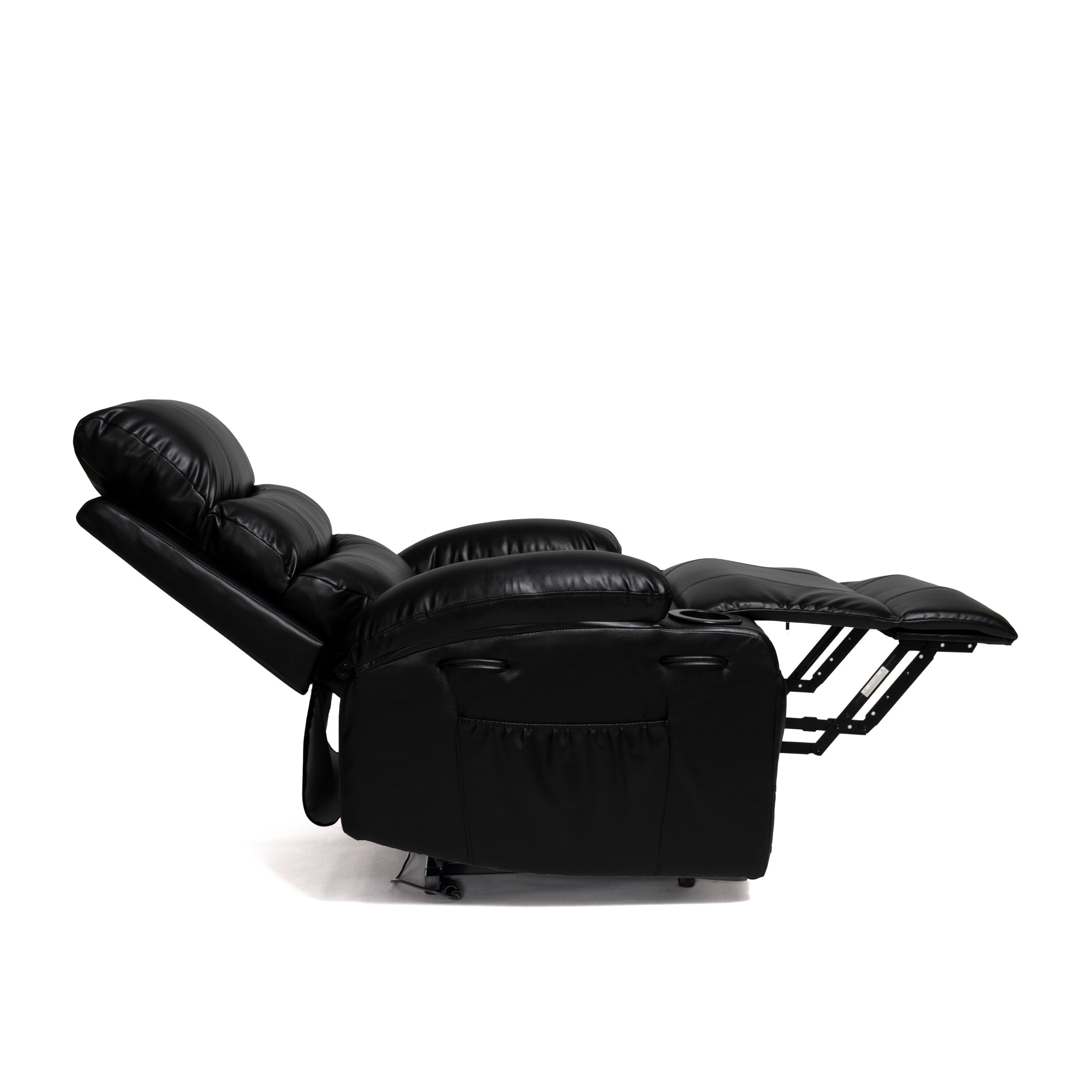 21W Large Size Electric Power Lift Recliner,8 Point Vibration Massage And Lumber Heat,Remote Control,Side Pockets,Cup Holders