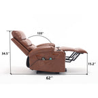 21W Large Size Electric Power Lift Recliner,8 Point Vibration Massage And Lumber Heat,Remote Control,Side Pockets,Cup Holders