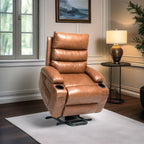 21W Large Size Electric Power Lift Recliner,8 Point Vibration Massage And Lumber Heat,Remote Control,Side Pockets,Cup Holders