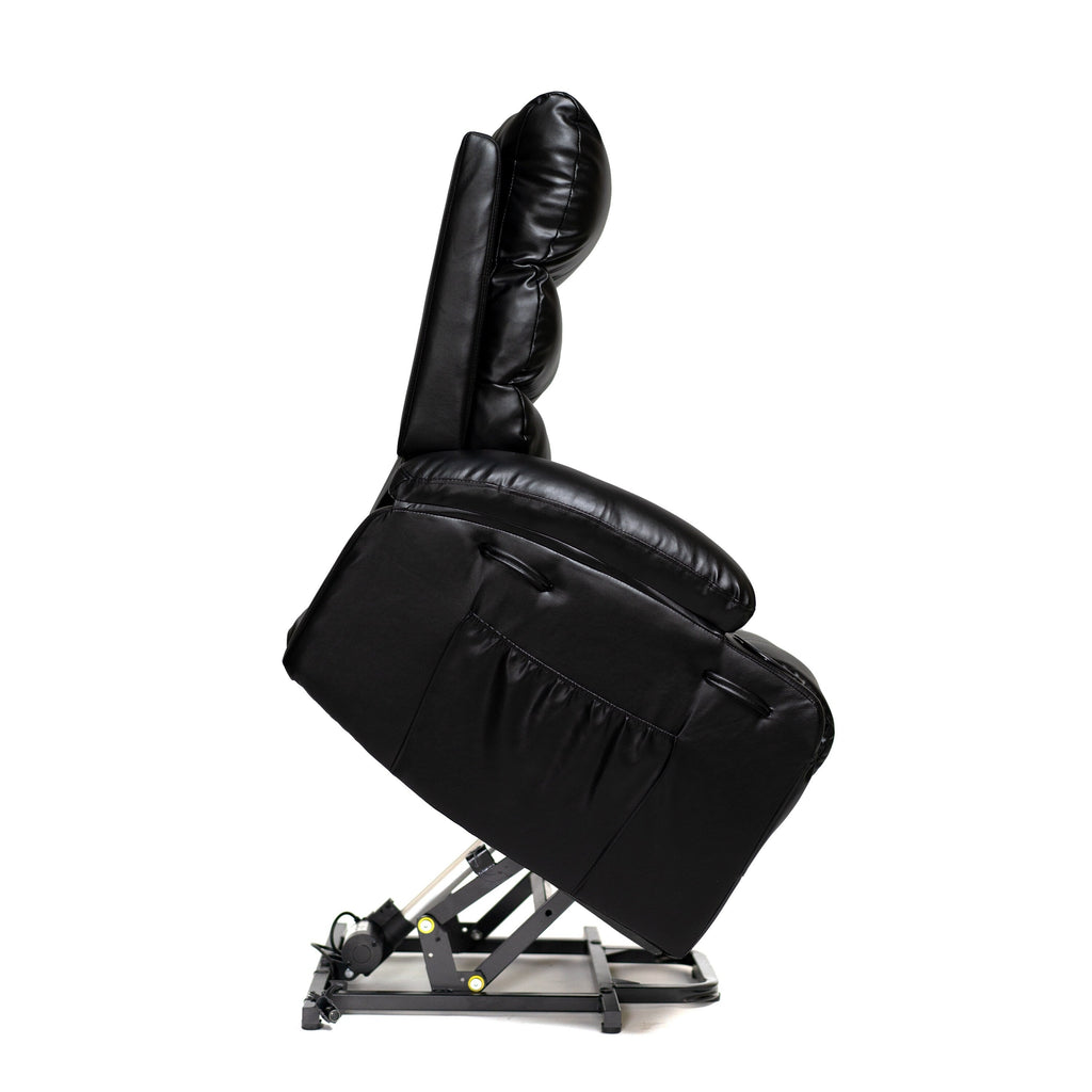 21W Large Size Electric Power Lift Recliner,8 Point Vibration Massage And Lumber Heat,Remote Control,Side Pockets,Cup Holders