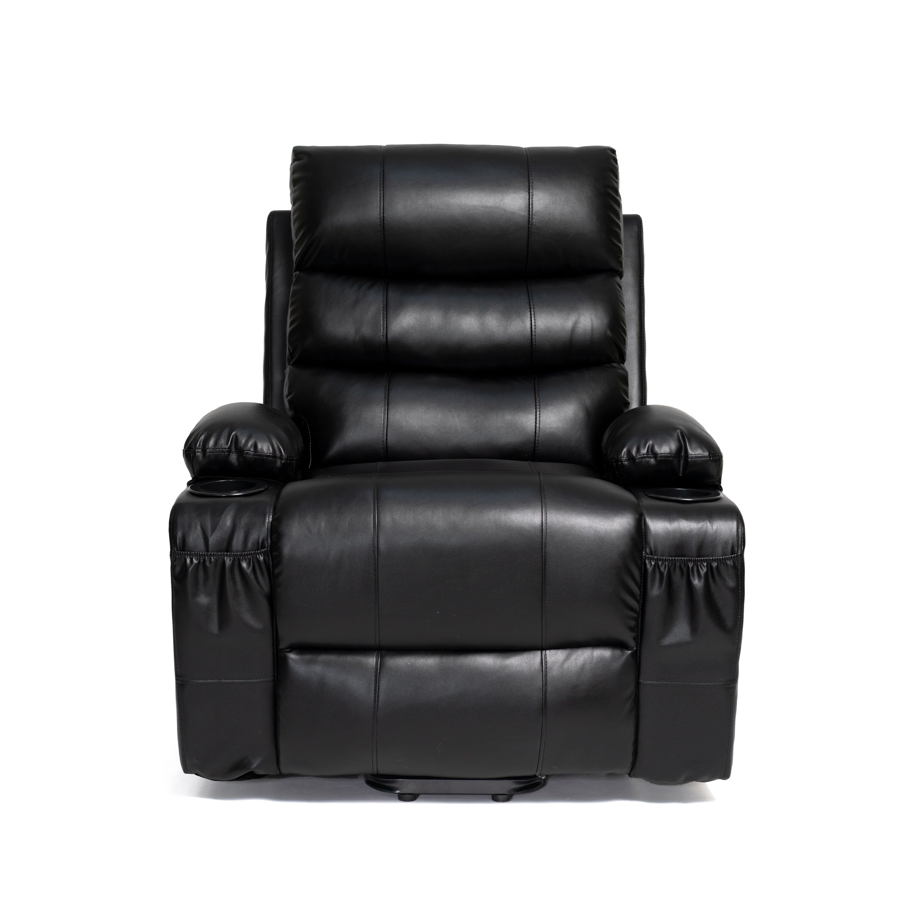 21W Large Size Electric Power Lift Recliner,8 Point Vibration Massage And Lumber Heat,Remote Control,Side Pockets,Cup Holders