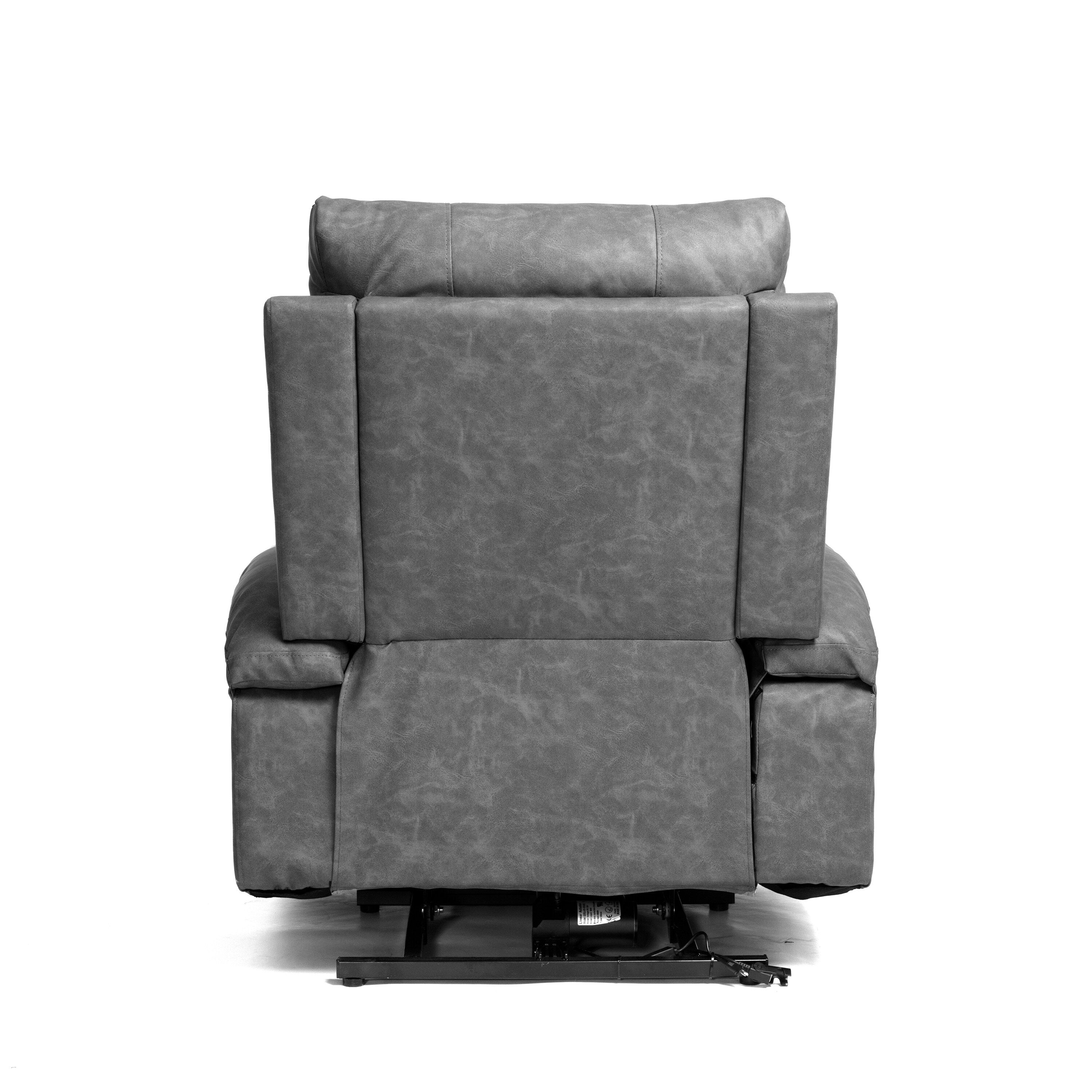 21W Large Size Electric Power Lift Recliner,8 Point Vibration Massage And Lumber Heat,Remote Control,Side Pockets,Cup Holders