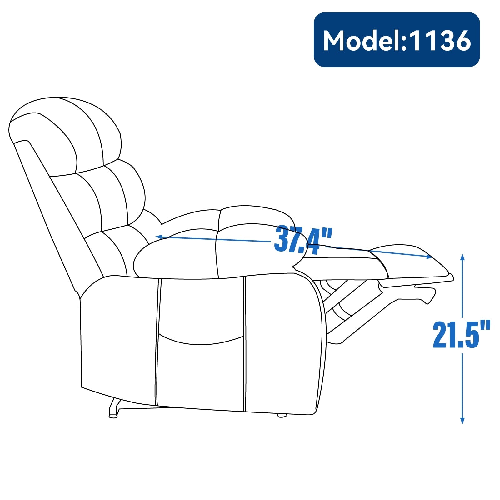 23 Seat Width and High Back Large Size Chenille Power Lift Recliner Chair with 8-Point Vibration Massage and Lumbar Heating