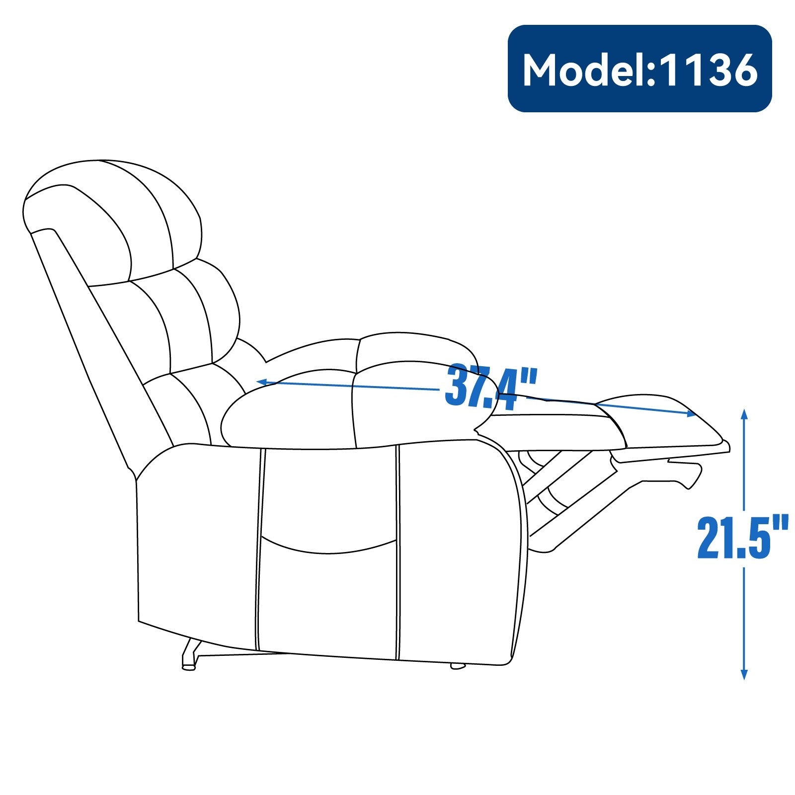 23 Seat Width and High Back Large Size Chenille Power Lift Recliner Chair with 8-Point Vibration Massage and Lumbar Heating
