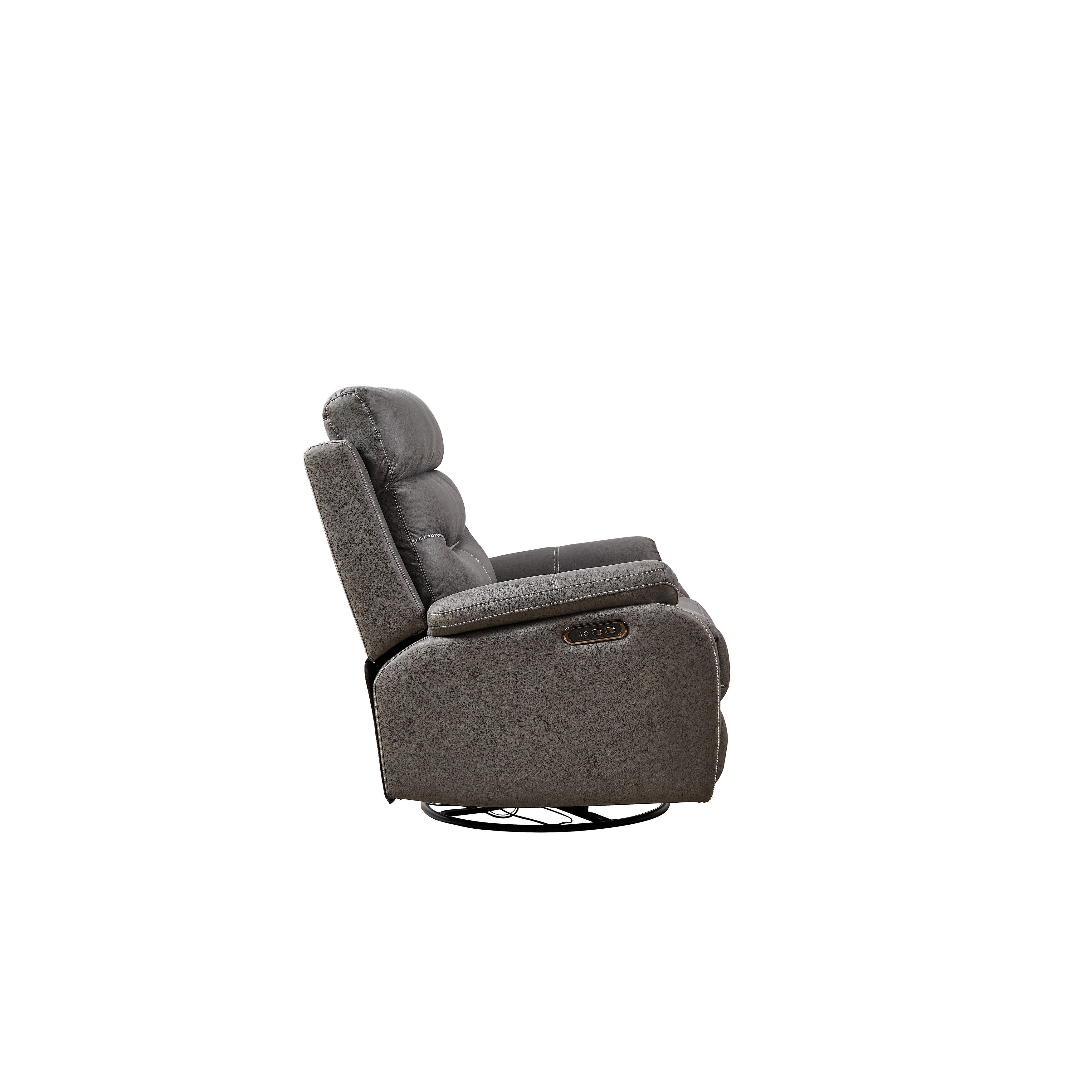 240Â° Swivel Recliner Chair with Dual Motor, Power Headrest, Infinite Recline Positions, USB Charging Ports, and Footrest