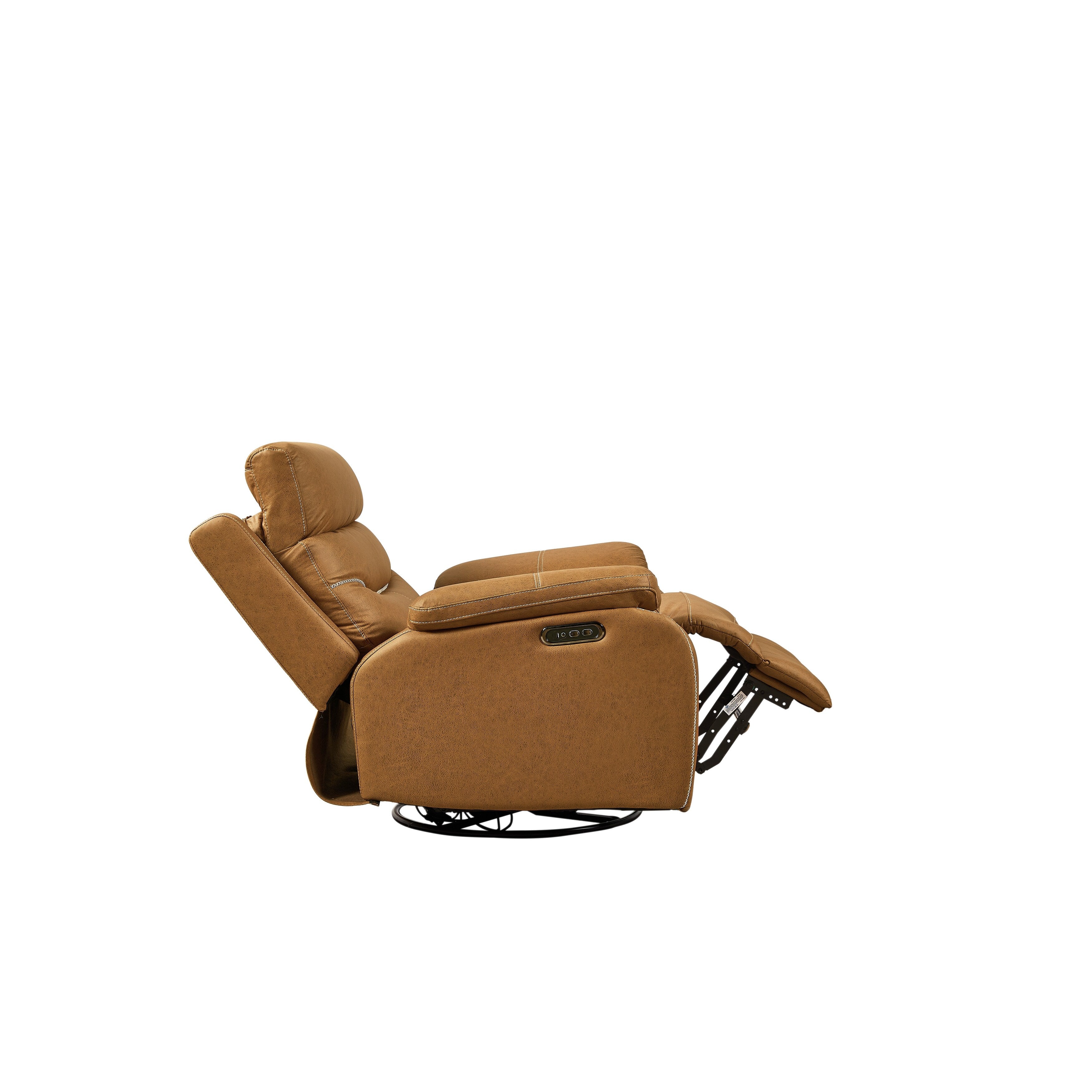 240Â° Swivel Recliner Chair with Dual Motor, Power Headrest, Infinite Recline Positions, USB Charging Ports, and Footrest