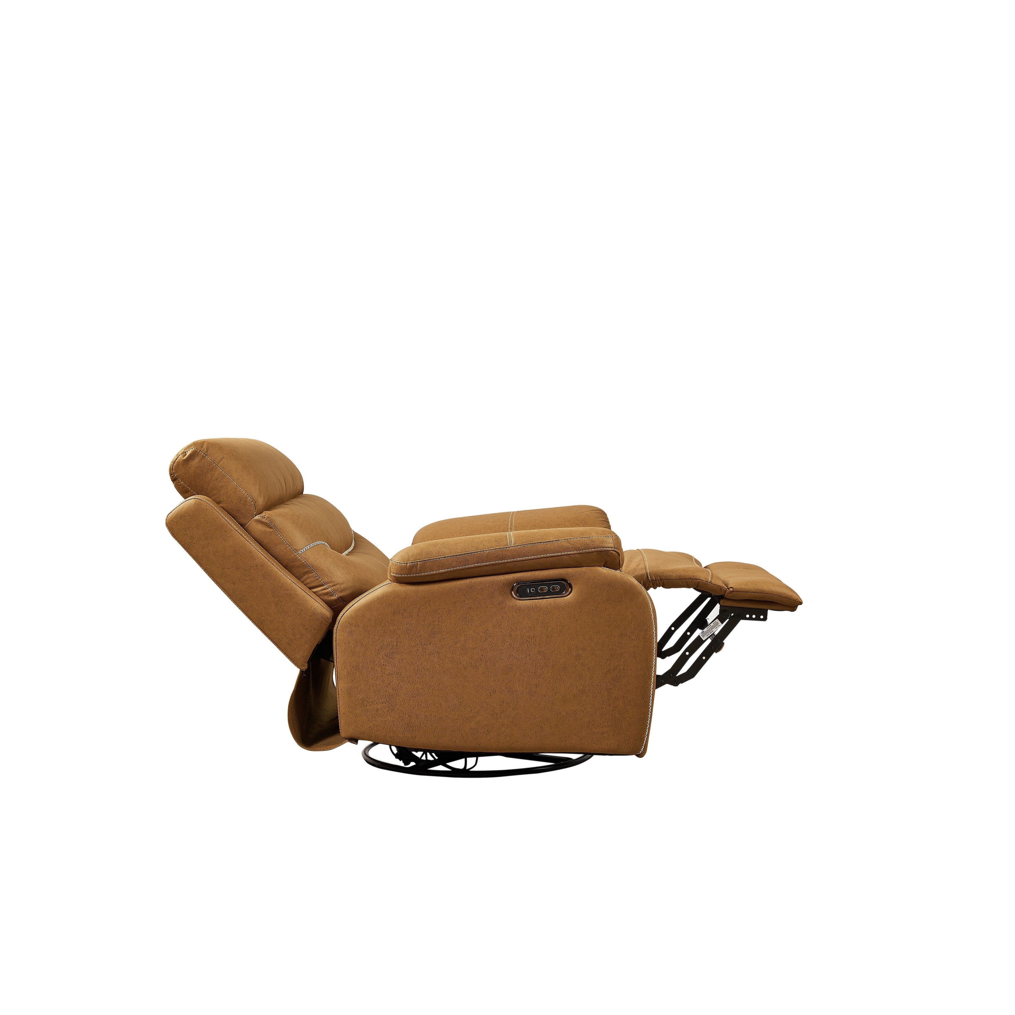 240Â° Swivel Recliner Chair with Dual Motor, Power Headrest, Infinite Recline Positions, USB Charging Ports, and Footrest