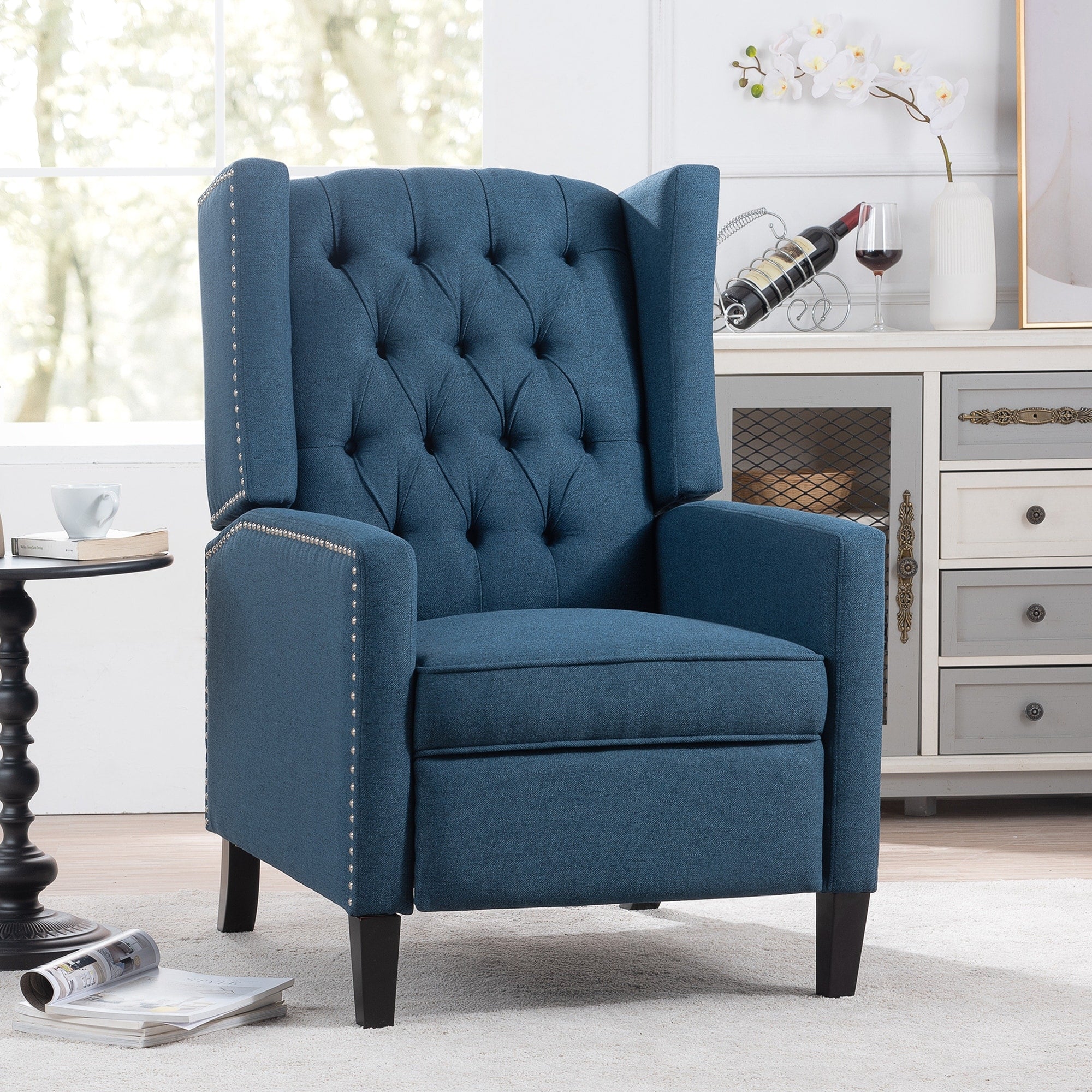 27.16 Wide Fabric Manual Wing Chair Recliner