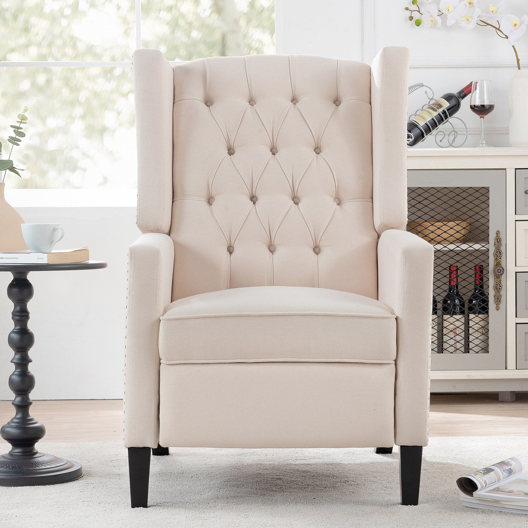 27.16 Wide Fabric Manual Wing Chair Recliner