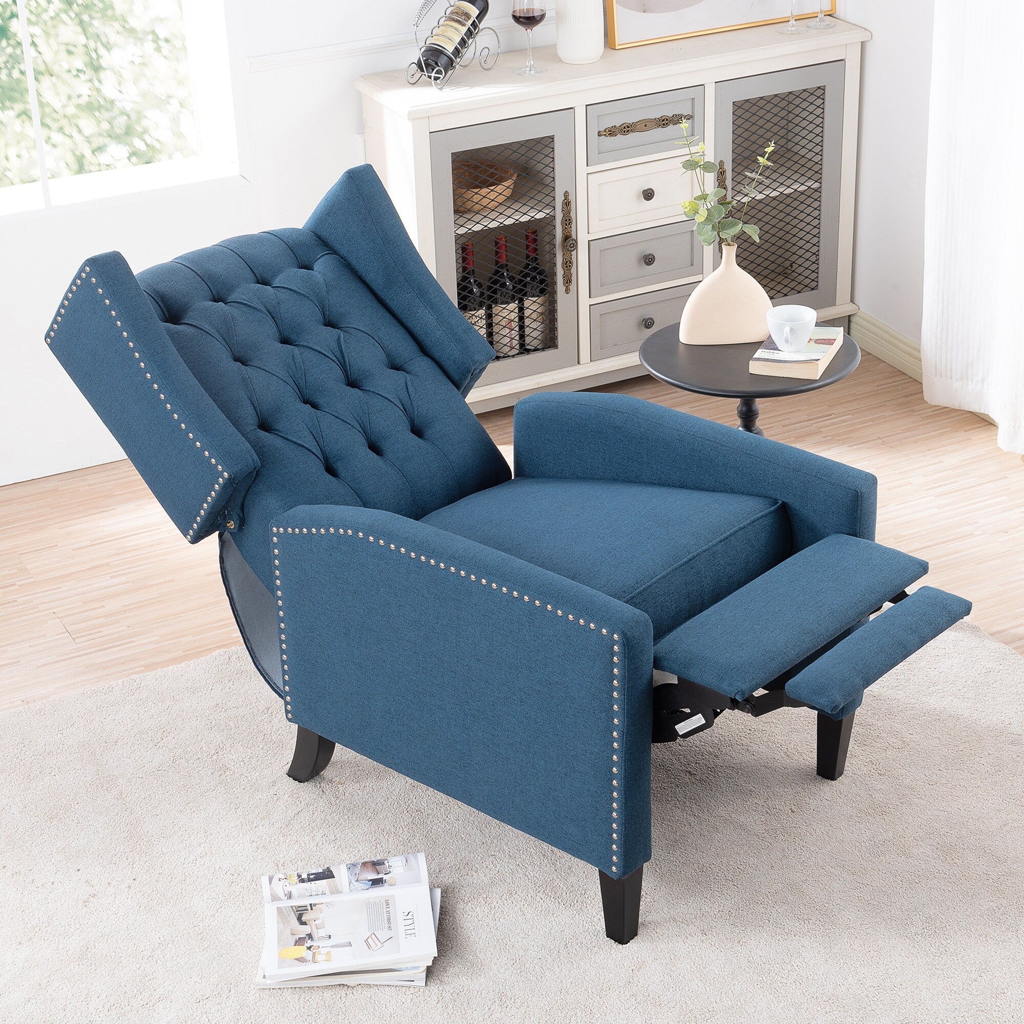 27.16 Wide Fabric Manual Wing Chair Recliner