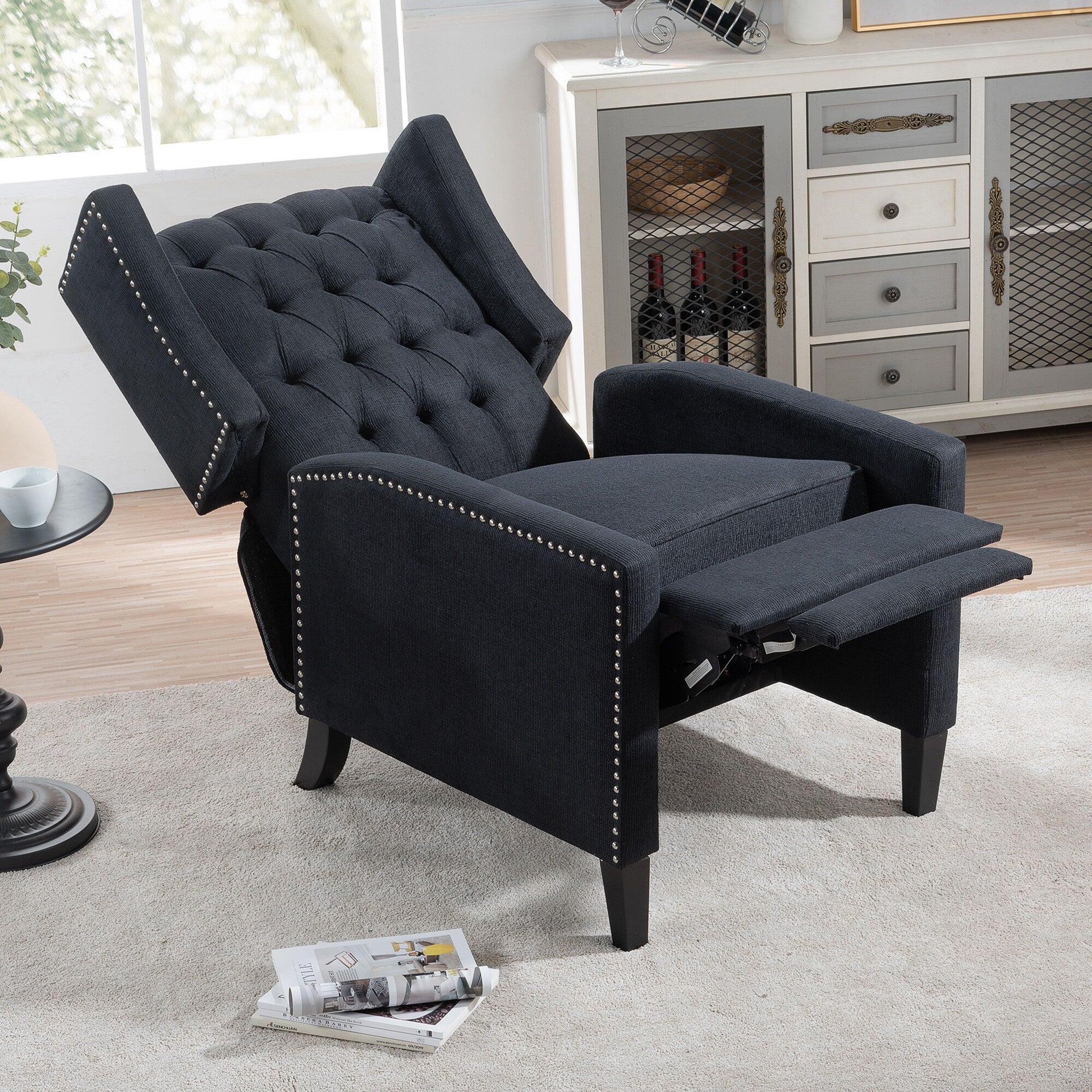 27.16 Wide Fabric Manual Wing Chair Recliner