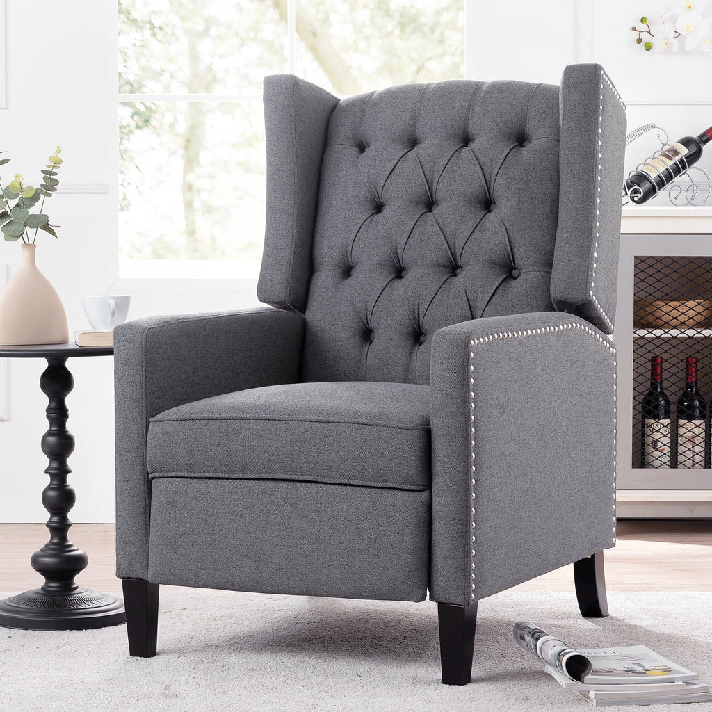 27.16 Wide Fabric Manual Wing Chair Recliner