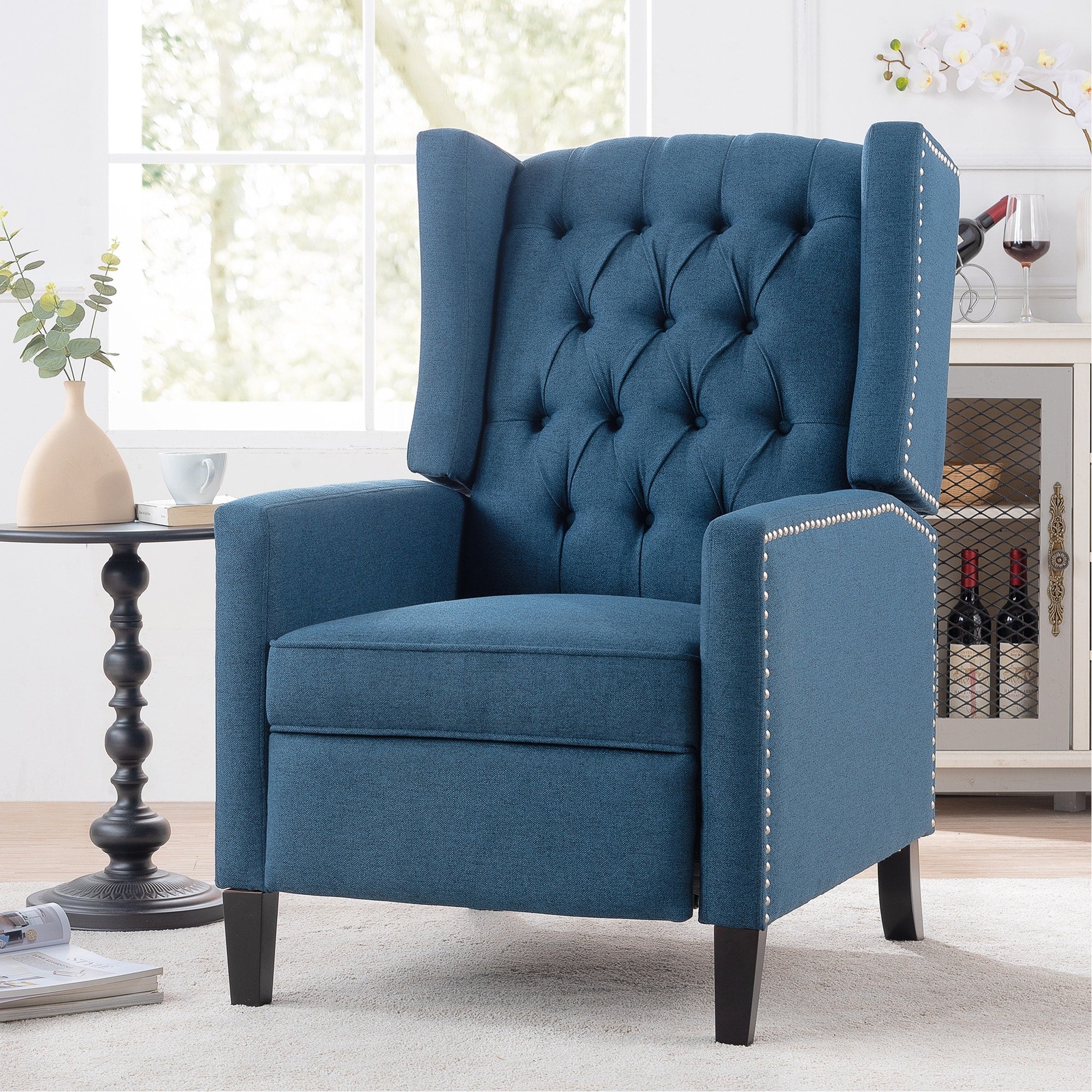 27.16 Wide Fabric Manual Wing Chair Recliner