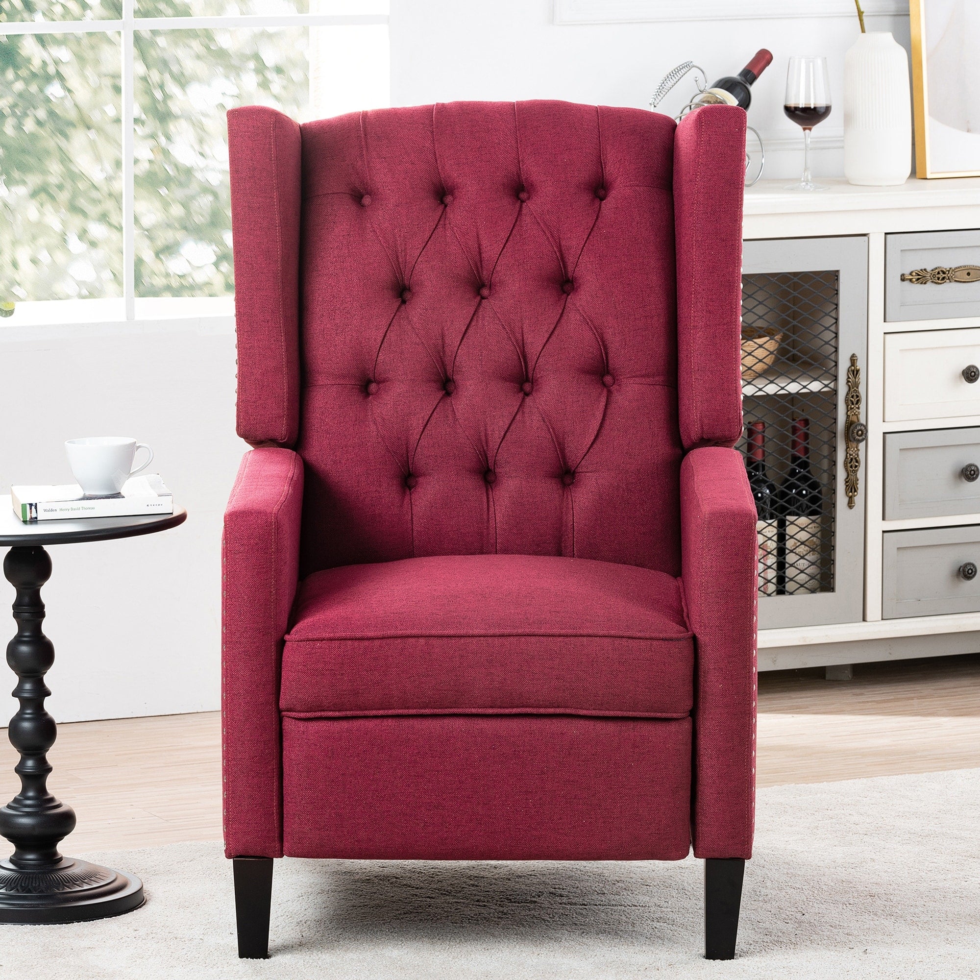 27.16 Wide Fabric Manual Wing Chair Recliner