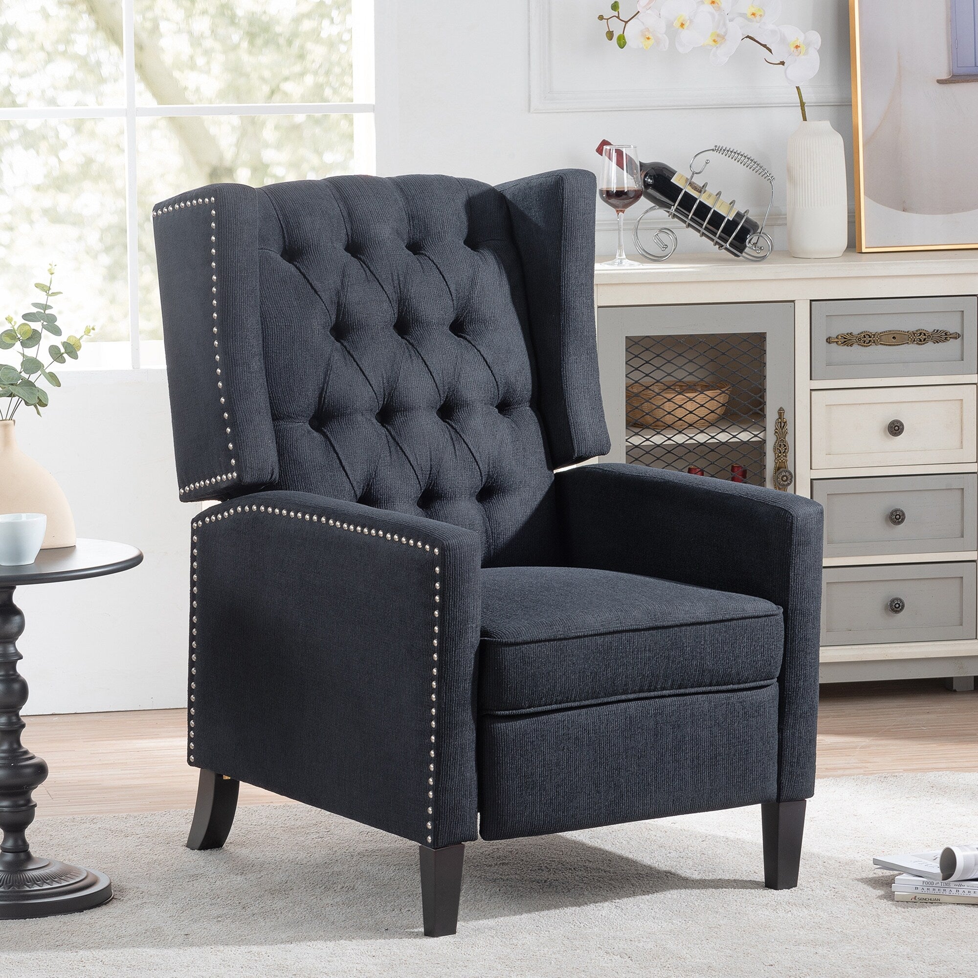 27.16 Wide Fabric Manual Wing Chair Recliner