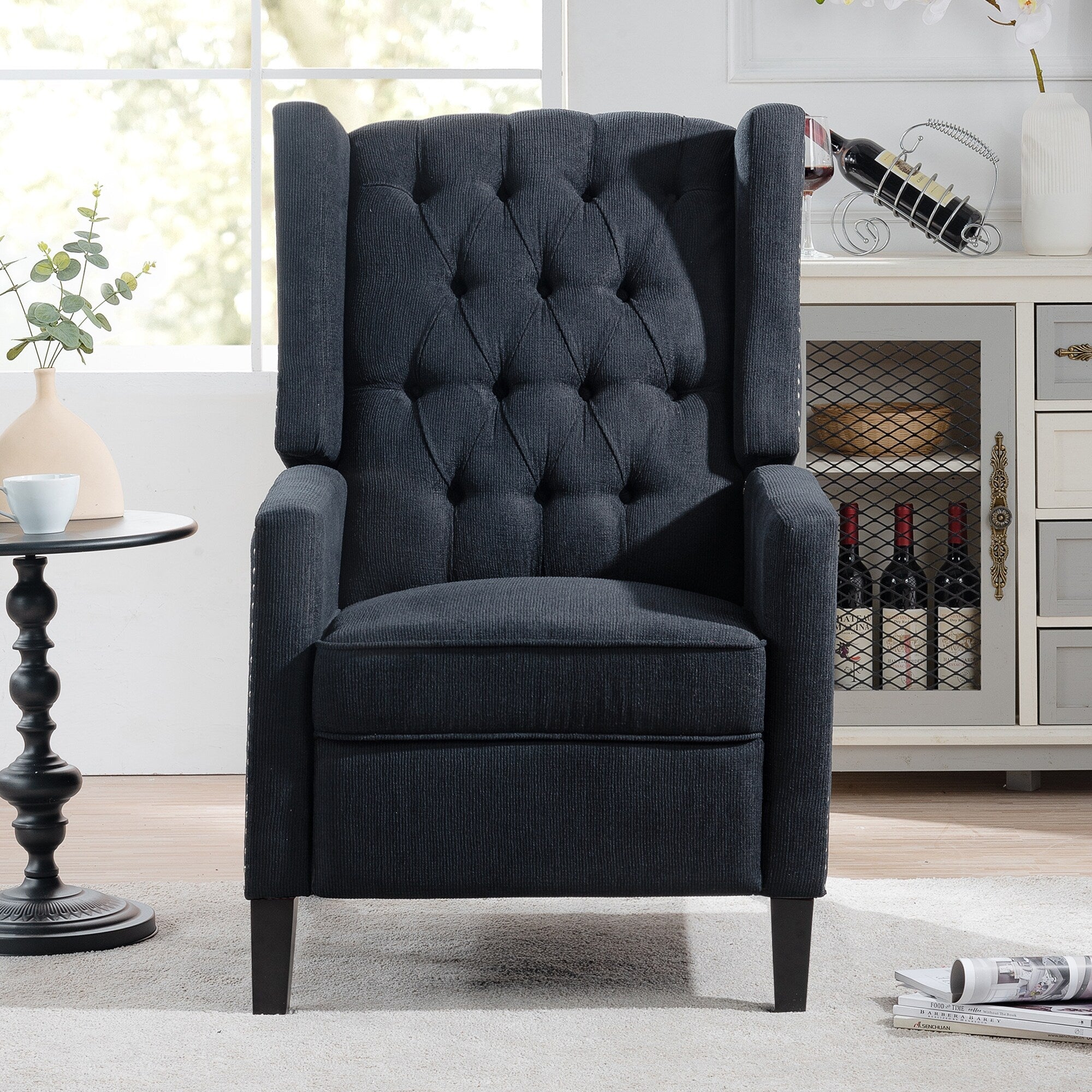 27.16 Wide Fabric Manual Wing Chair Recliner