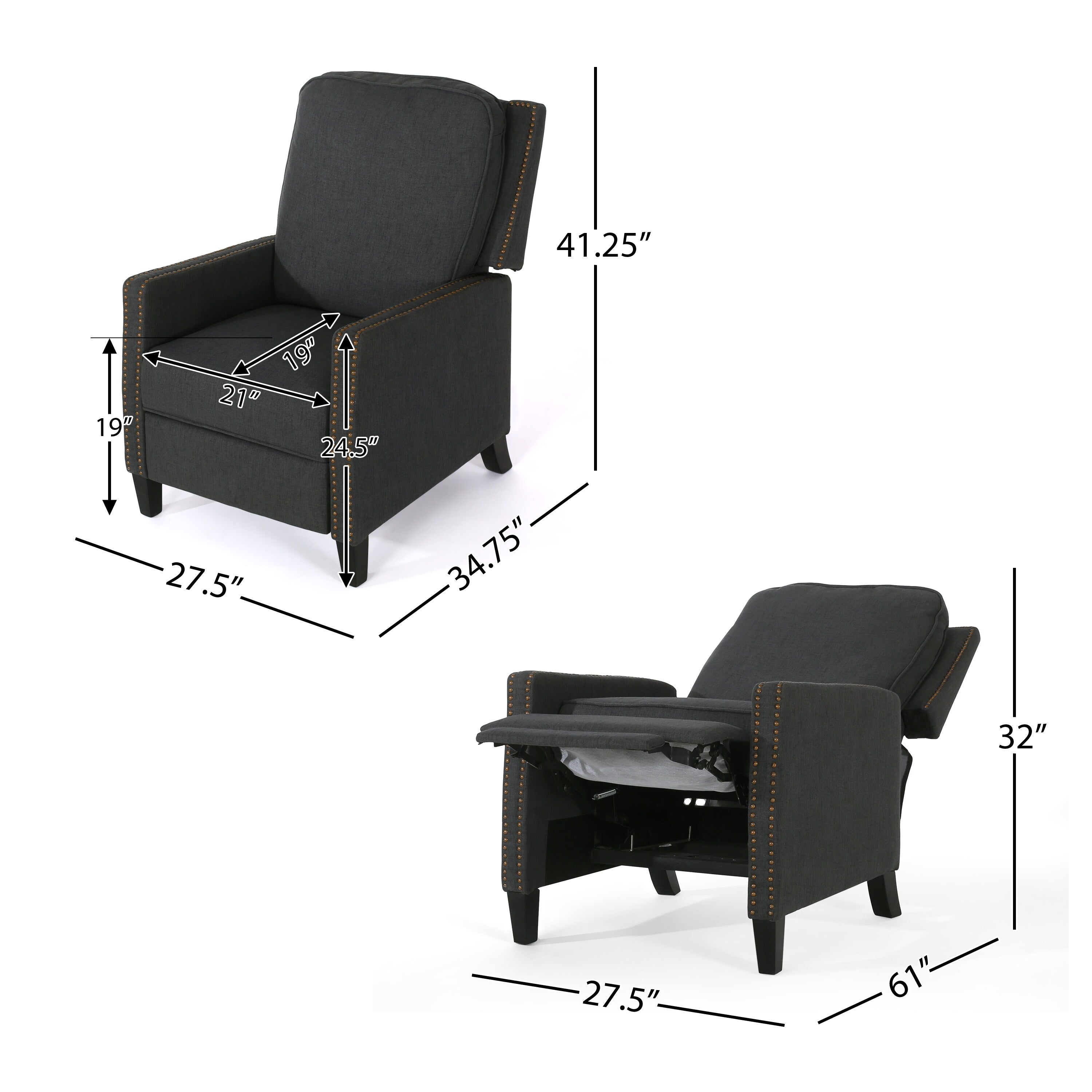 27.5 Wide Manual Standard Recliner