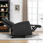 27.75 Width Genuine Leather Power Recliner Couch With USB Charger
