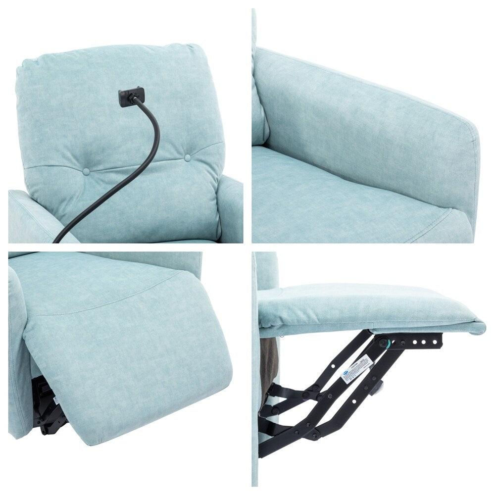 270 Degree Swivel Electric Recliner with a Phone Holder