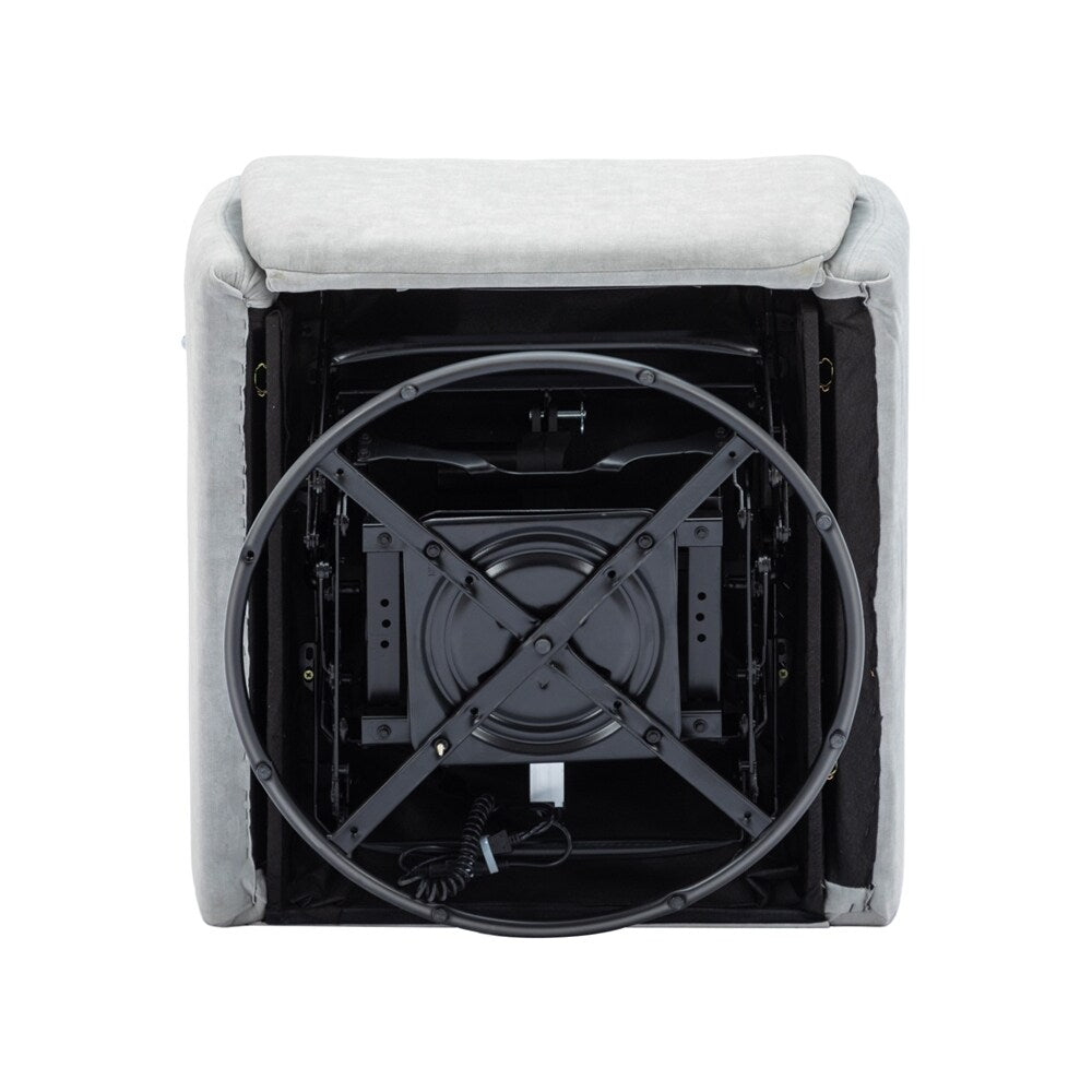 270 Degree Swivel Electric Recliner with a Phone Holder