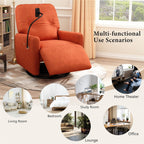 270 Degree Swivel Electric Recliner with a Phone Holder