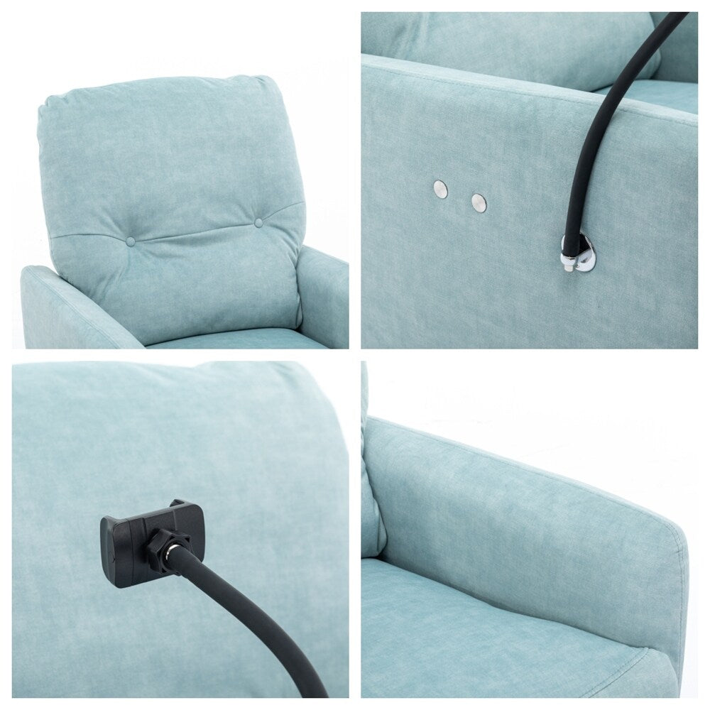 270 Degree Swivel Electric Recliner with a Phone Holder