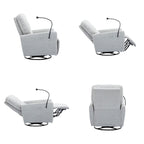 270 Degree Swivel Electric Recliner with a Phone Holder