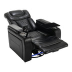 270 Degree Swivel Power Recliner Individual Seat Home Theater Recliner with Tray Table, Phone Holder, Cup Holder, USB Port