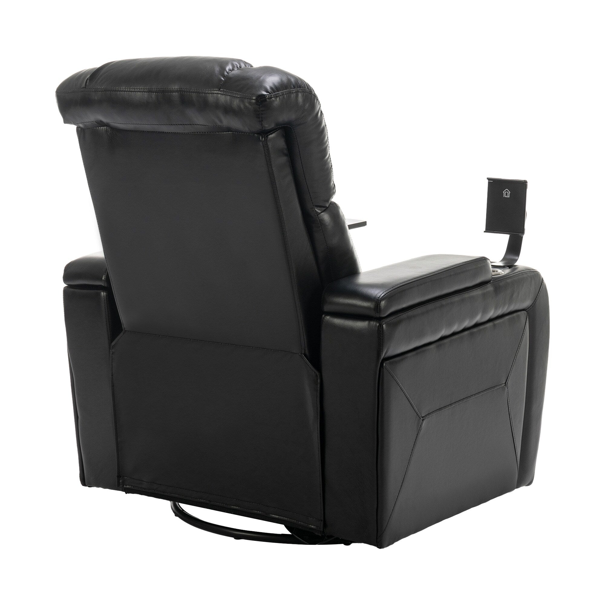 270 Degree Swivel Power Recliner Individual Seat Home Theater Recliner with Tray Table, Phone Holder, Cup Holder, USB Port