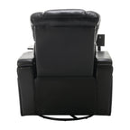 270 Degree Swivel Power Recliner Individual Seat Home Theater Recliner with Tray Table, Phone Holder, Cup Holder, USB Port