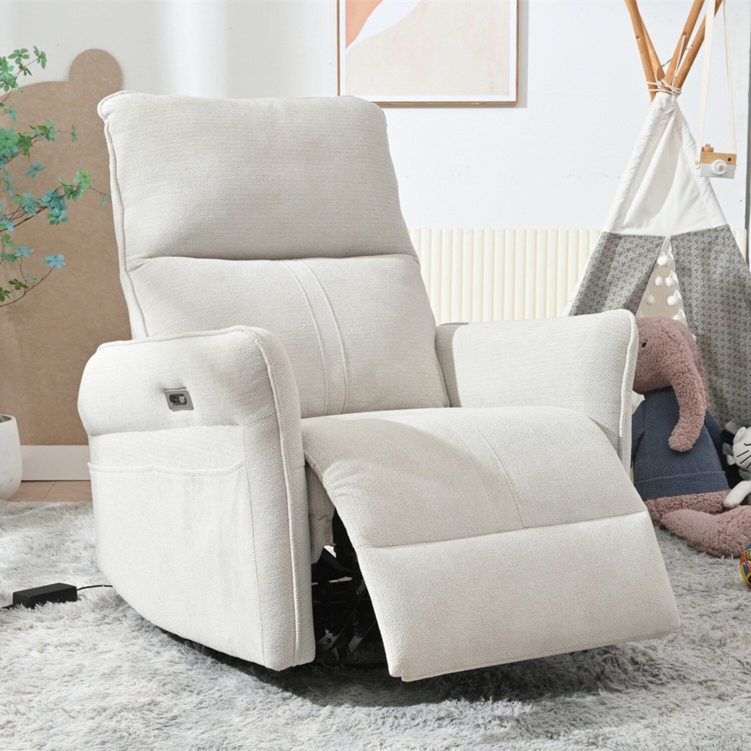 270° Power Swivel Rocker Recliner Chair for Adults, Swivel Rocking Recliner Chair, Electric Small Recliners for Small Spaces