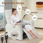 270° Power Swivel Rocker Recliner Chair for Adults, Swivel Rocking Recliner Chair,Electric Small Recliners