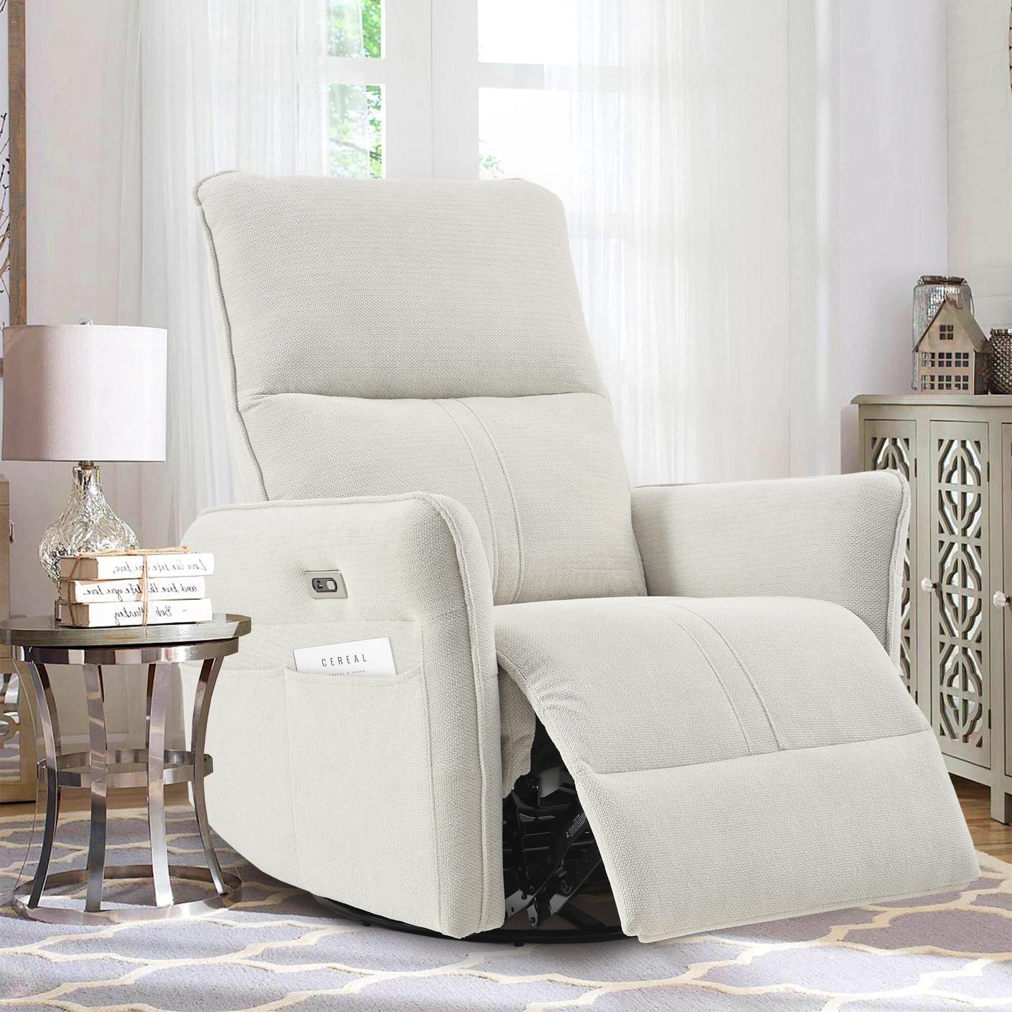 270° Power Swivel Rocker Recliner Chair for Adults, Swivel Rocking Recliner Chair,Electric Small Recliners