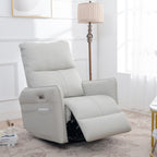 270° Power Swivel Rocker Recliner Chair, Electric Glider Reclining Sofa with USB Ports