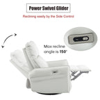 270° Power Swivel Rocker Recliner Chair, Electric Glider Reclining Sofa with USB Ports