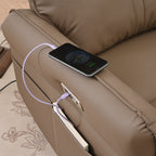 270° Power Swivel Rocker Recliner Chair, Electric Glider Reclining Sofa with USB Ports