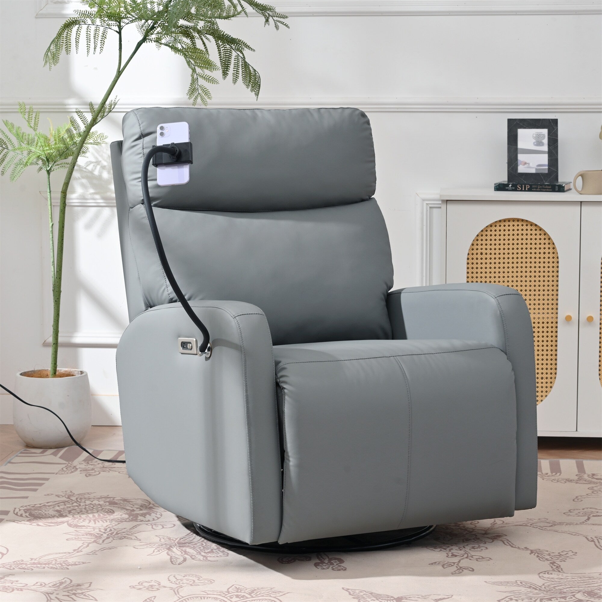 270° Power Swivel Rocker Recliner Chair
