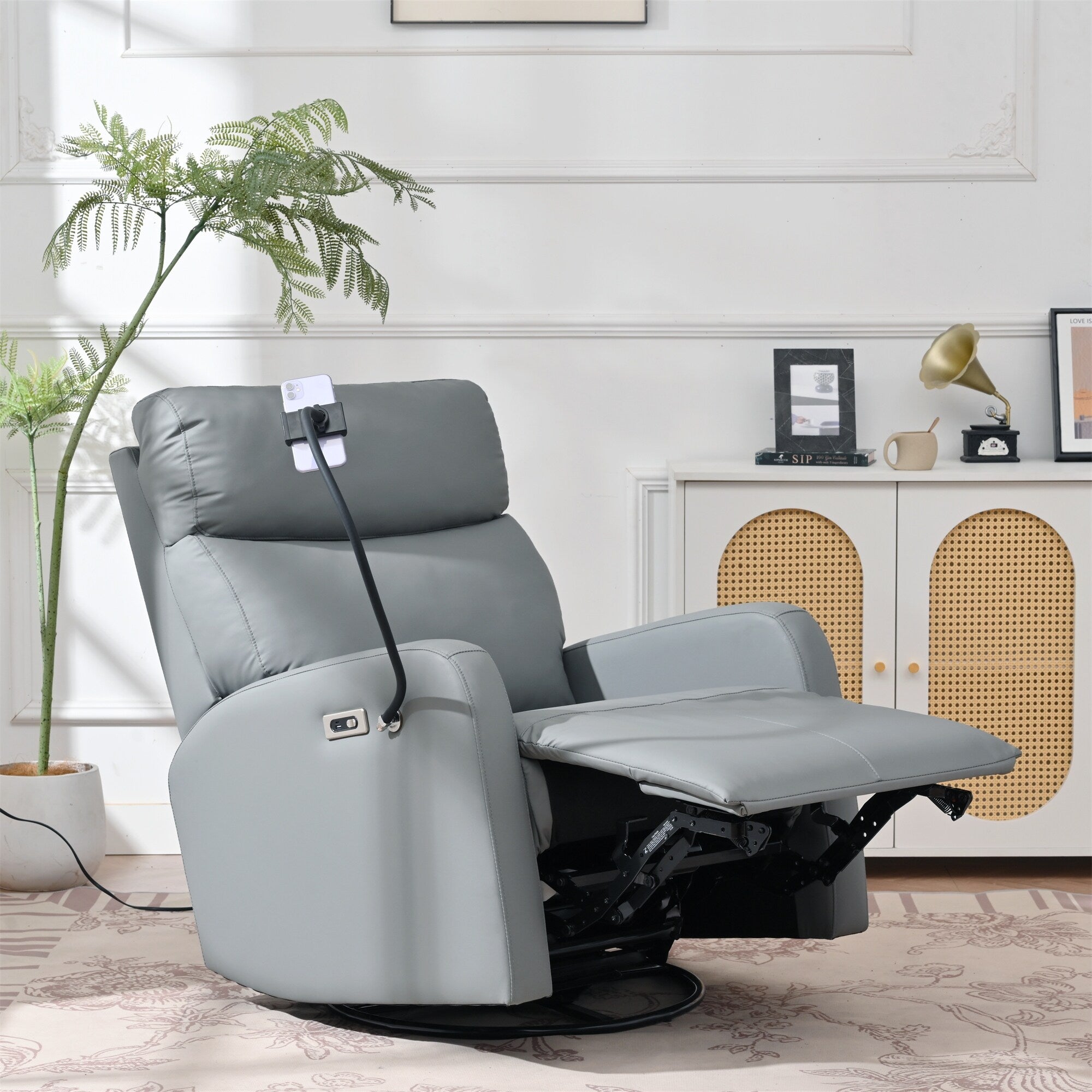 270° Power Swivel Rocker Recliner Chair