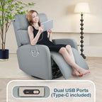 270° Power Swivel Rocker Recliner Chair