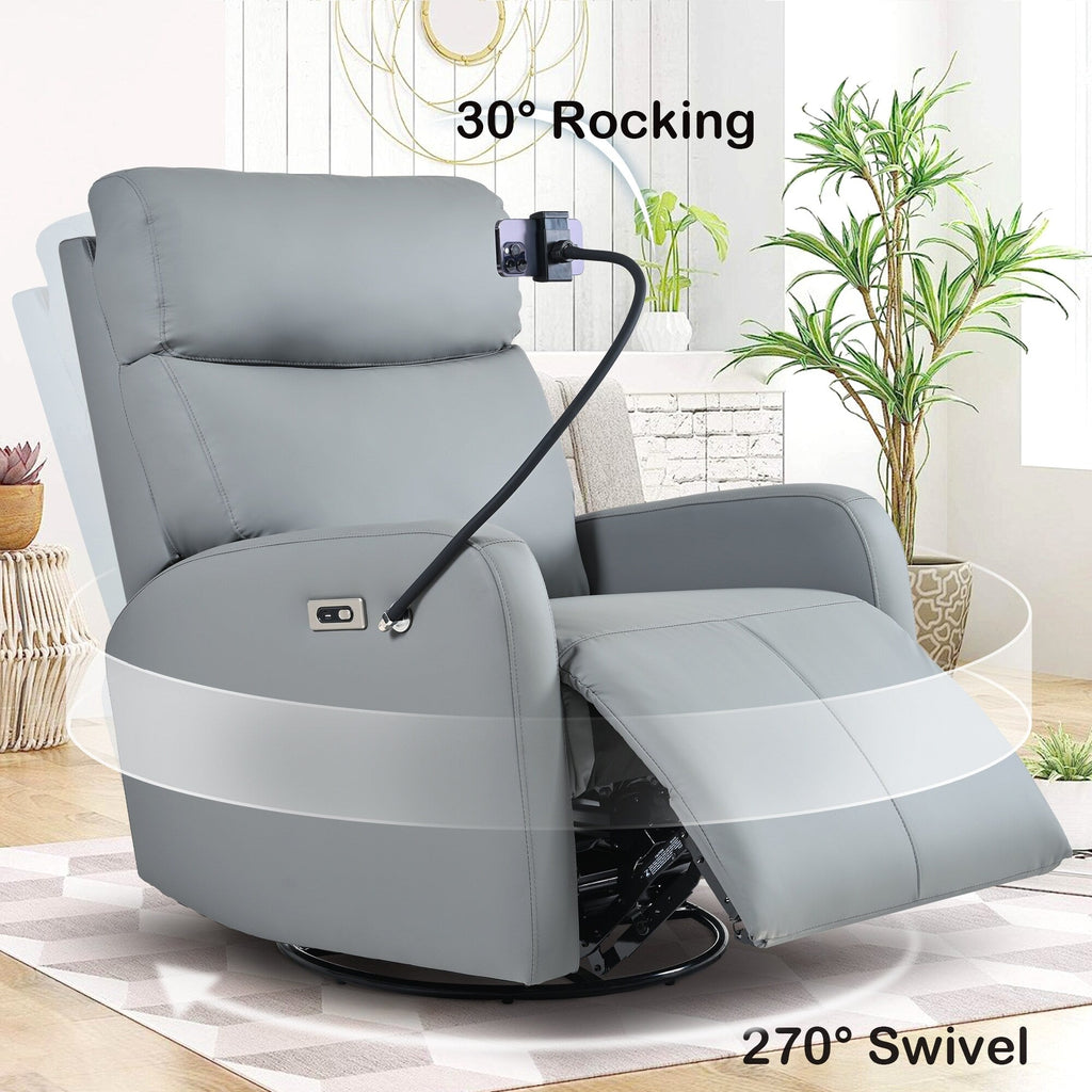 270° Power Swivel Rocker Recliner Chair