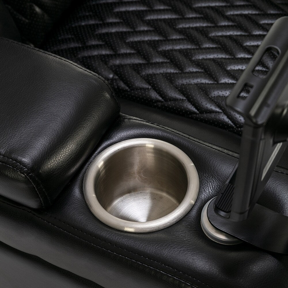 270° Swivel Power Recliner, Media Chair with Multi-Tray and Storage