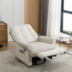 270° Swivel Recliner with USB Ports, Touch Lamp, Side Pocket Storage, and Rocking Base