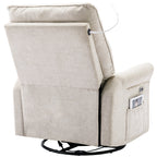 270° Swivel Recliner with USB Ports, Touch Lamp, Side Pocket Storage, and Rocking Base