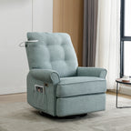 270° Swivel Recliner with USB Ports, Touch Lamp, Side Pocket Storage, and Rocking Base