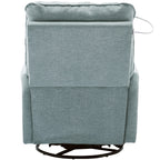 270° Swivel Recliner with USB Ports, Touch Lamp, Side Pocket Storage, and Rocking Base