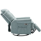 270° Swivel Recliner with USB Ports, Touch Lamp, Side Pocket Storage, and Rocking Base
