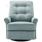 270° Swivel Recliner with USB Ports, Touch Lamp, Side Pocket Storage, and Rocking Base